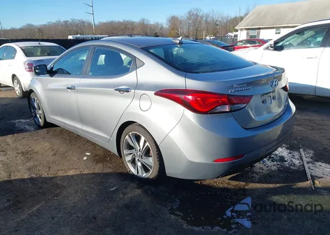 2015 Hyundai Elantra Limited from USA, damaged, VIN KMHDH4AE7FU455257